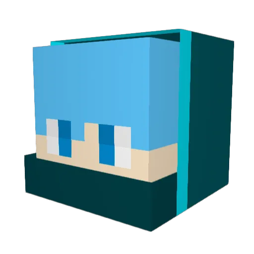 shaarb Minecraft avatar head, 3D render