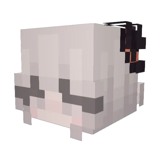 shaarkrat Minecraft avatar head, 3D render
