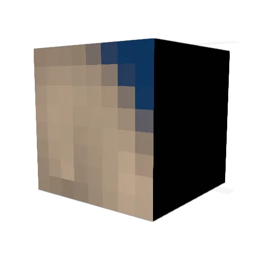 shabajunior Minecraft avatar head, 3D render