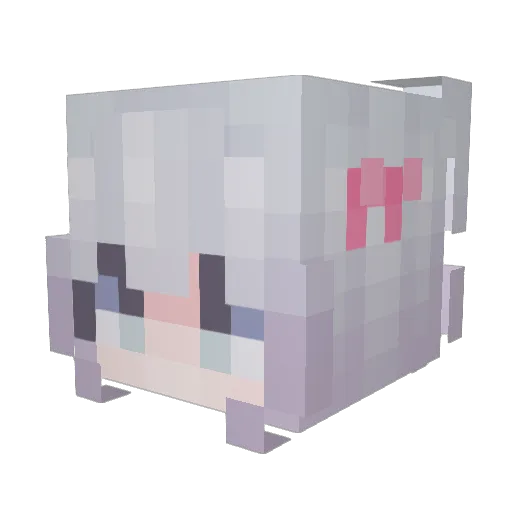 shacheng Minecraft avatar head, 3D render