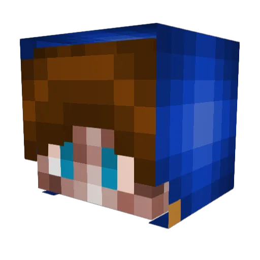 shackleton1 Minecraft avatar head, 3D render