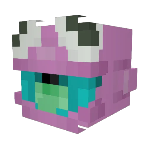 shacrle Minecraft avatar head, 3D render