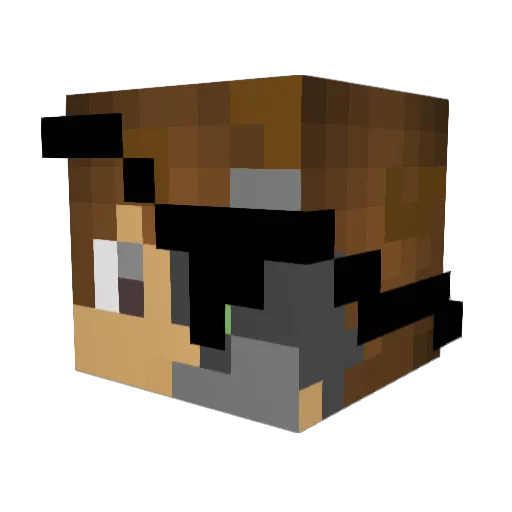 shad0fx Minecraft avatar head, 3D render