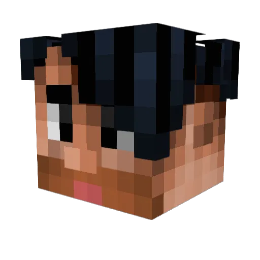 shad1 Minecraft avatar head, 3D render