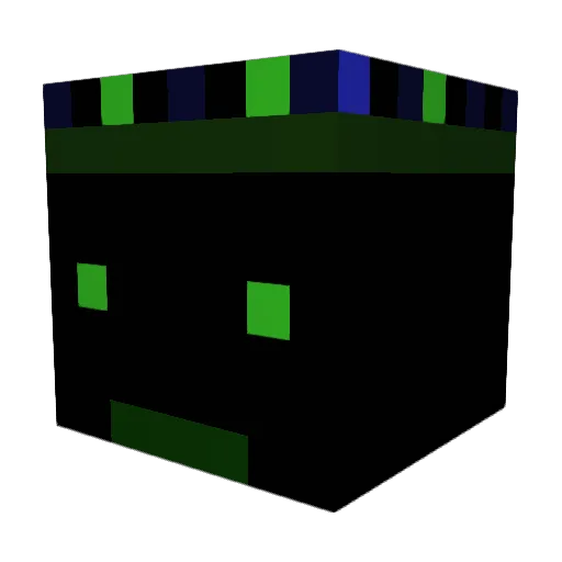 shad3r16x Minecraft avatar head, 3D render