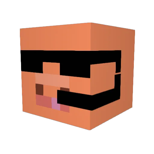 shad_ow Minecraft avatar head, 3D render