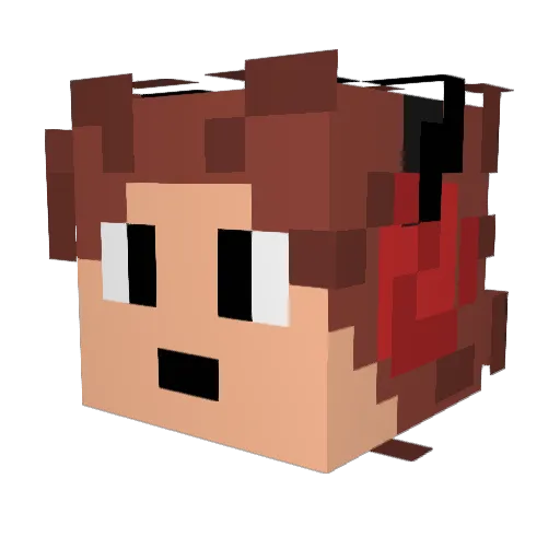 shaders_ty Minecraft avatar head, 3D render