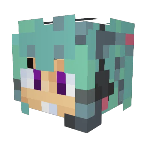 shadicplaz Minecraft avatar head, 3D render