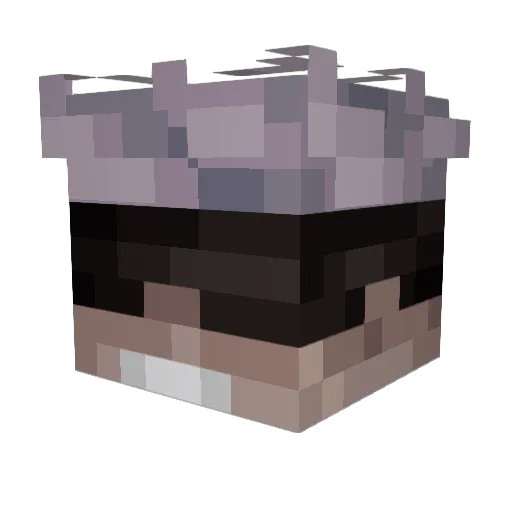shadougai_ Minecraft avatar head, 3D render