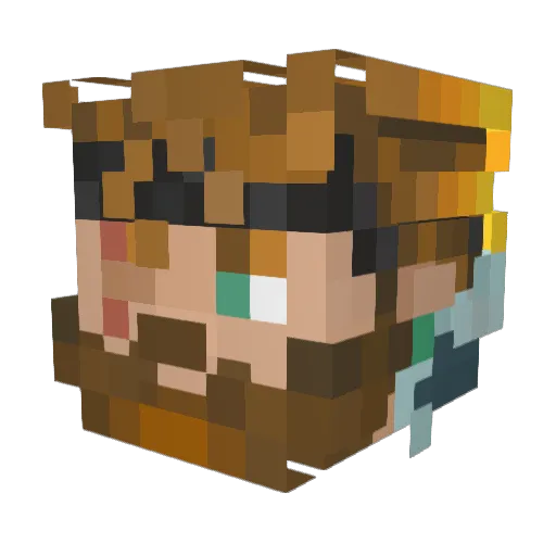 shadow3414 Minecraft avatar head, 3D render
