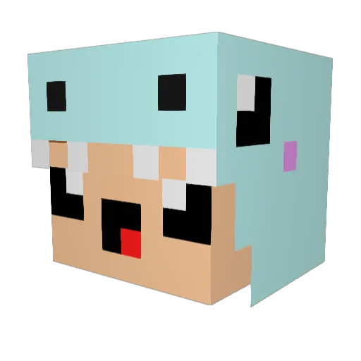 shadow4us Minecraft avatar head, 3D render