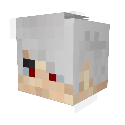 shadowCP Minecraft avatar head, 3D render