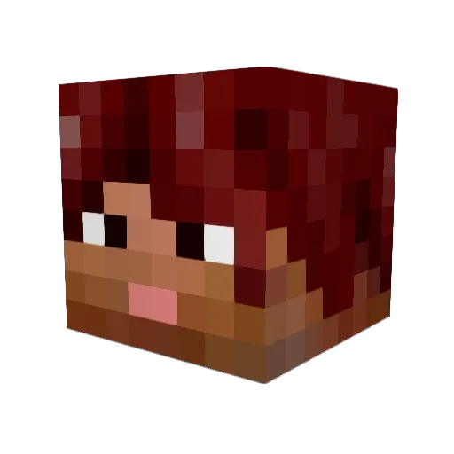 shadowRedleader Minecraft avatar head, 3D render
