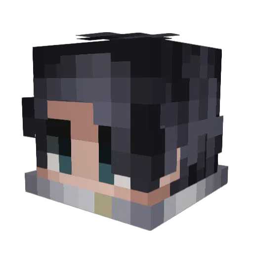 shadow_0013 Minecraft avatar head, 3D render