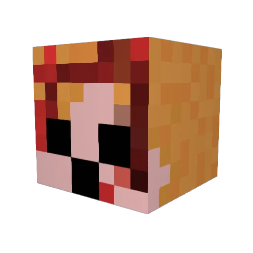 shadow_1545 Minecraft avatar head, 3D render