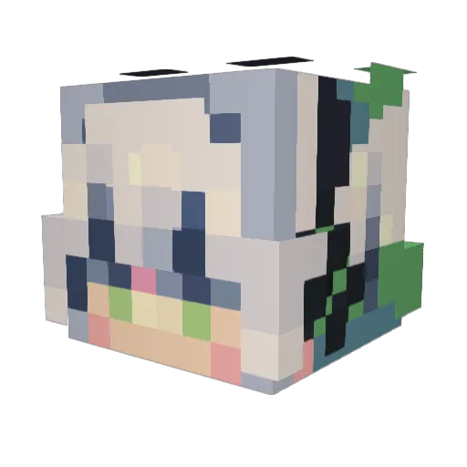 shadow_202 Minecraft avatar head, 3D render