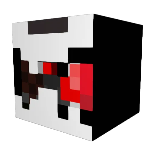 shadow_34 Minecraft avatar head, 3D render