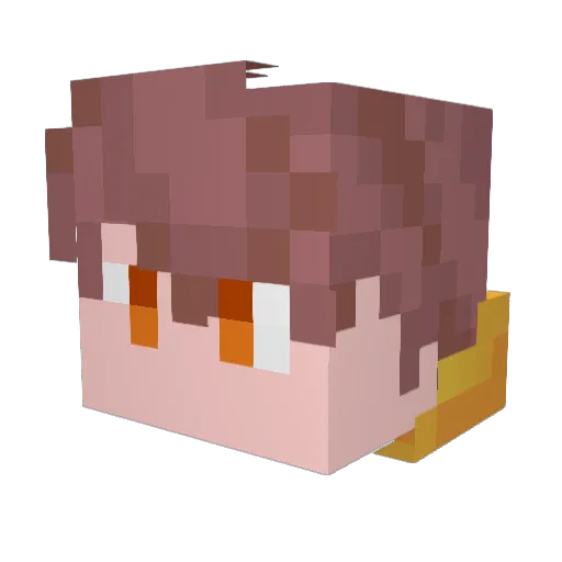 shadow_YT5 Minecraft avatar head, 3D render