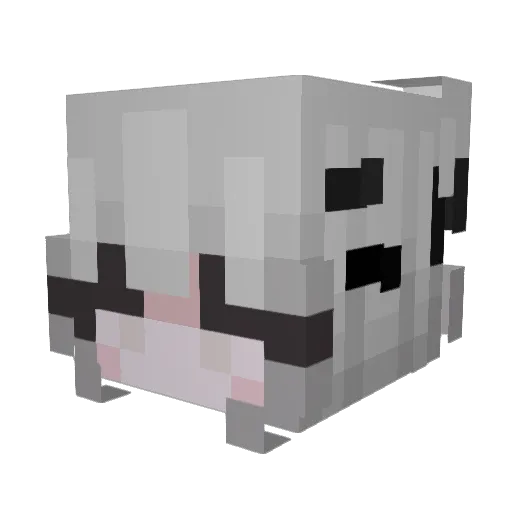 shadow_aa Minecraft avatar head, 3D render
