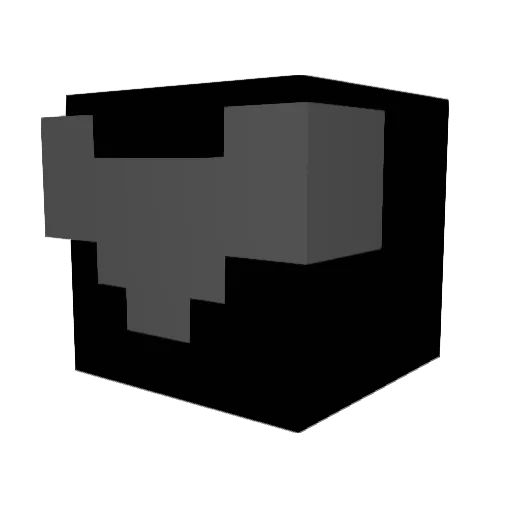 shadow_akira Minecraft avatar head, 3D render
