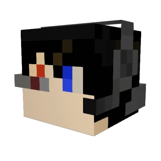 shadow_boxing Minecraft avatar head, 3D render