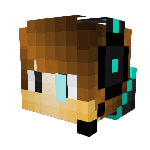 shadow_clapz Minecraft avatar head, 3D render