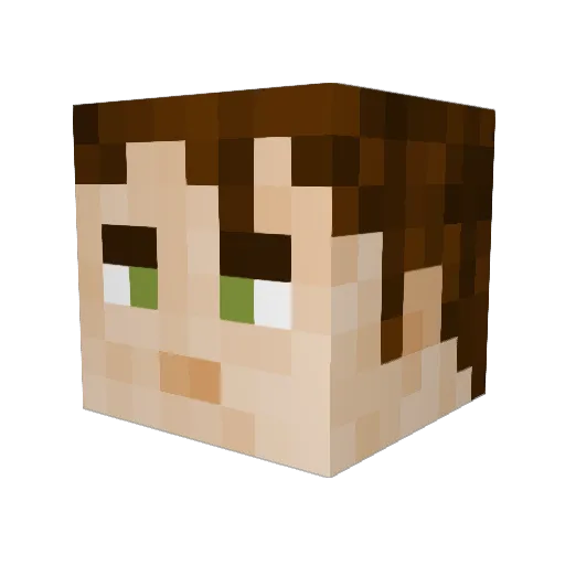 shadow_gigan Minecraft avatar head, 3D render