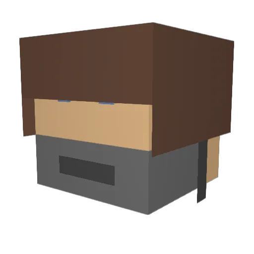 shadow_kurva Minecraft avatar head, 3D render