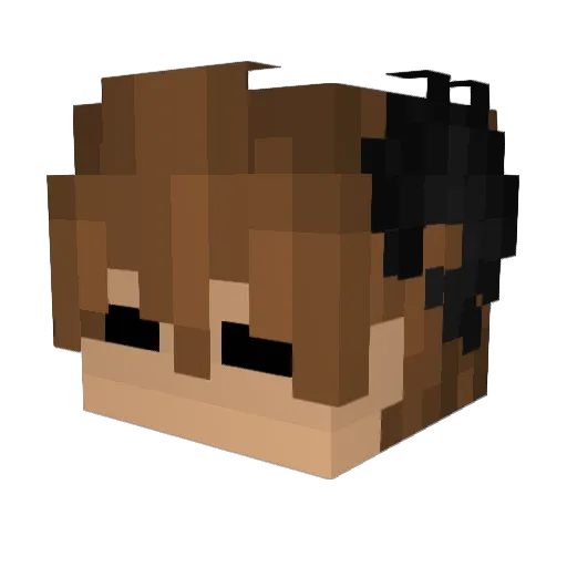 shadow_overlord Minecraft avatar head, 3D render
