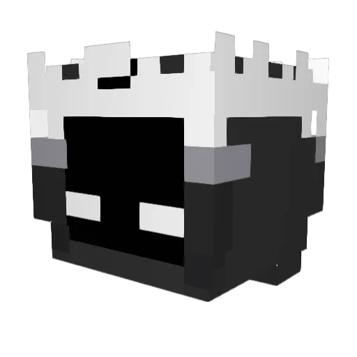 shadow_qre Minecraft avatar head, 3D render