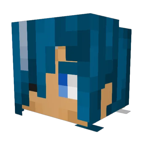 shadow_storm777 Minecraft avatar head, 3D render