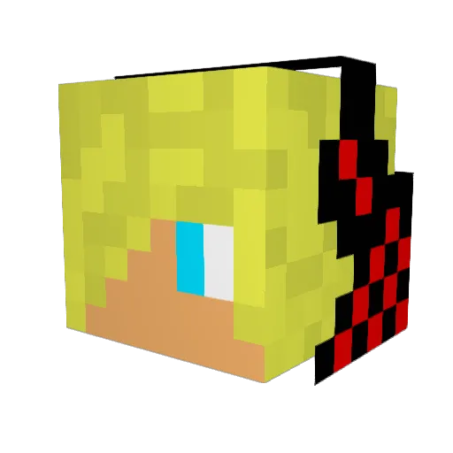 shadow_warrior16 Minecraft avatar head, 3D render