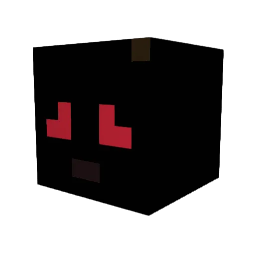 shadowbick Minecraft avatar head, 3D render