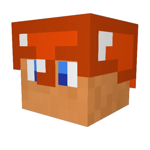 shadowfatso Minecraft avatar head, 3D render