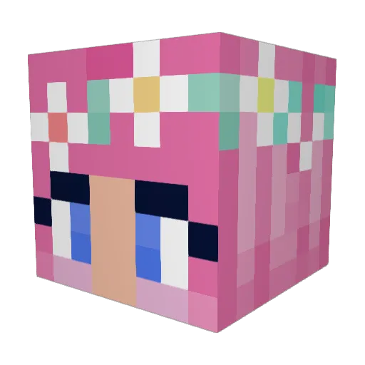 shadowgirl6 Minecraft avatar head, 3D render