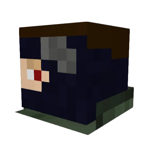 shadowhunter086 Minecraft avatar head, 3D render