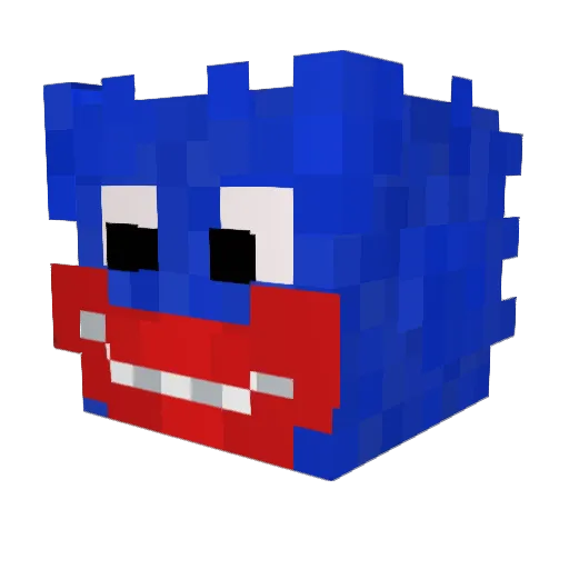 shadowja Minecraft avatar head, 3D render
