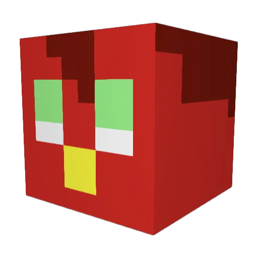 shadowk1tten Minecraft avatar head, 3D render