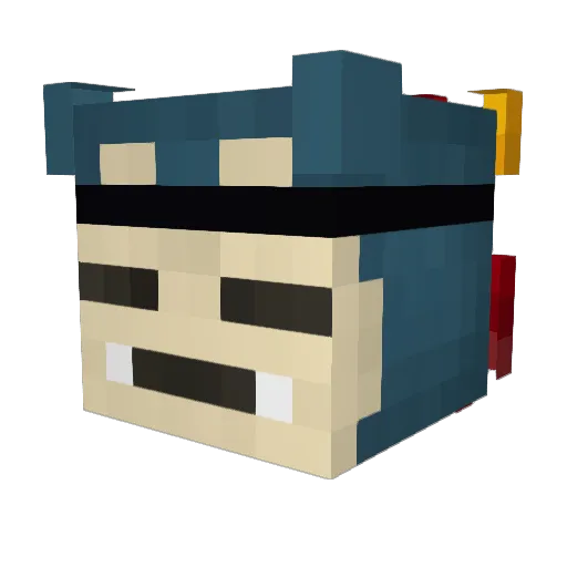 shadowkiller67 Minecraft avatar head, 3D render