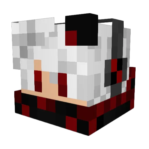 shadowlly Minecraft avatar head, 3D render
