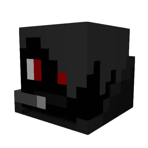 shadowminerX2 Minecraft avatar head, 3D render