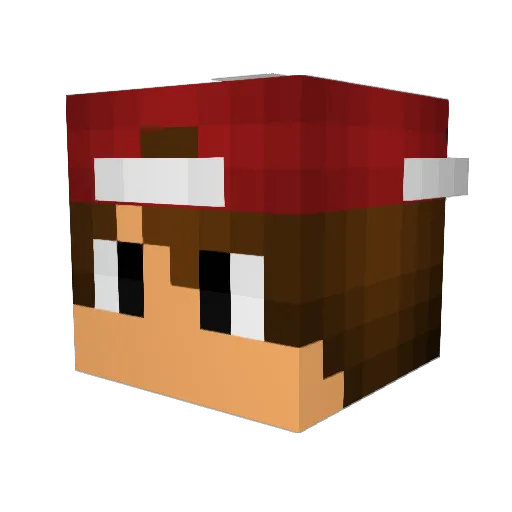 shadoworrior Minecraft avatar head, 3D render