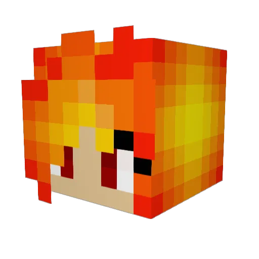 shadowpelt0 Minecraft avatar head, 3D render