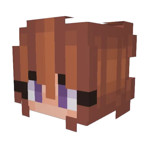 shadowpotato Minecraft avatar head, 3D render