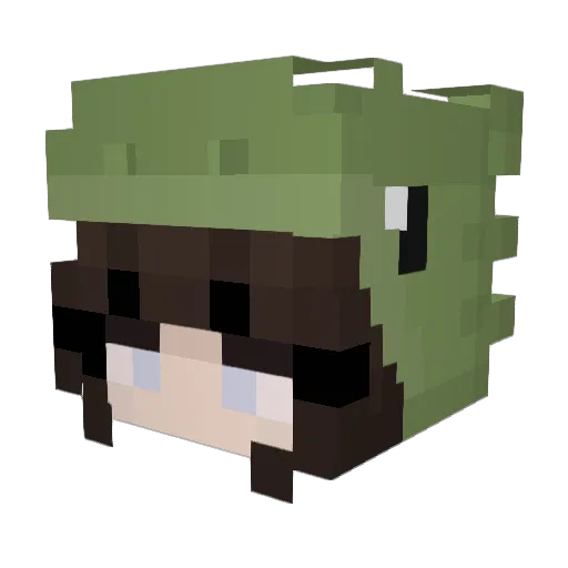 shadowsoff Minecraft avatar head, 3D render