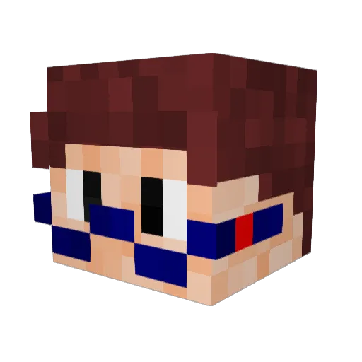 shadowspark101 Minecraft avatar head, 3D render