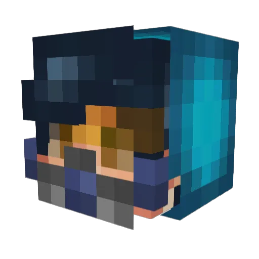 shadowspd Minecraft avatar head, 3D render