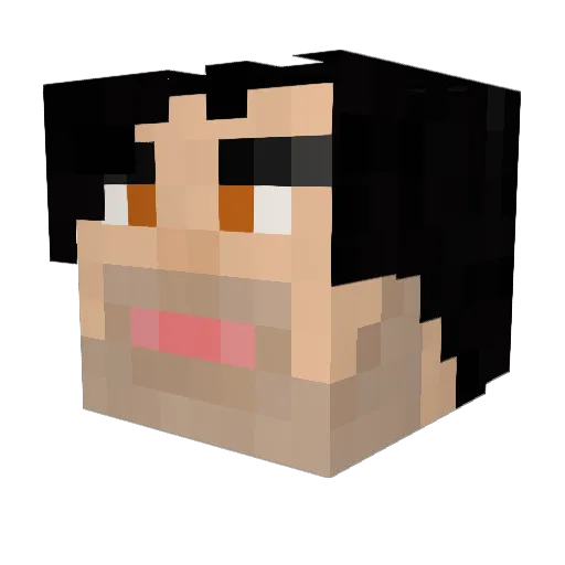 shadowstep08 Minecraft avatar head, 3D render