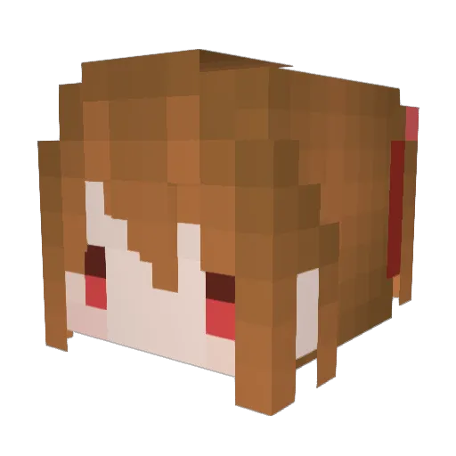 shadowstormwing Minecraft avatar head, 3D render