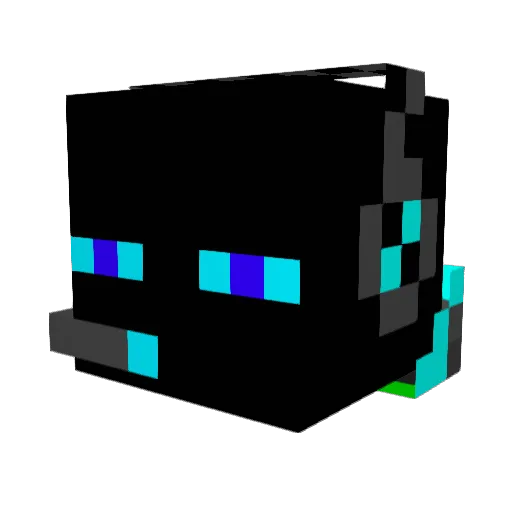 shadowtick Minecraft avatar head, 3D render
